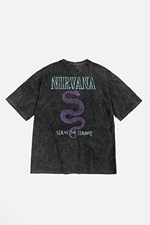 Nirvana Acid Wash Oversize Erkek Tişört UK1254WSSY