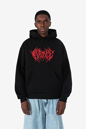 Brutal Nakış Erkek Hoodie UK1281SYKZ