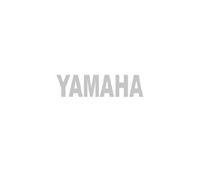 Yamaha Sticker Gümüş 80x20mm.