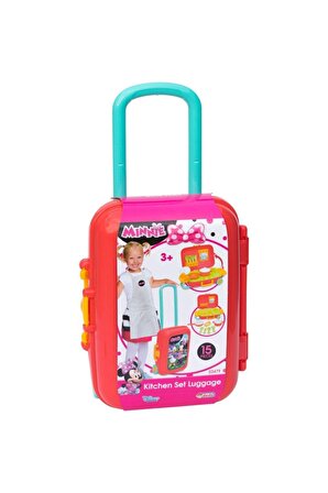 03479 Minnie Mouse Mutfak Seti 30 cm Bavul Tekerlekli Eğitici