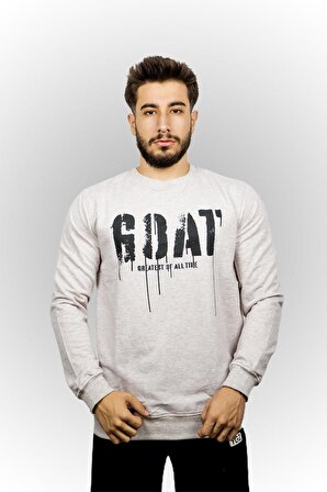 G.O.A.T. Baskılı Erkek Sweatshirt
