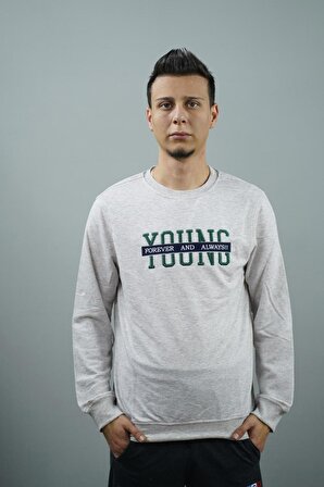 Young Nakışlı Erkek Sweatshirt