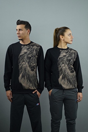 Lion Baskılı Kadın Sweatshirt