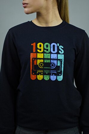 1990'S Baskılı Kadın Sweatshirt