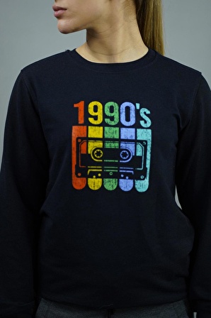 1990'S Baskılı Kadın Sweatshirt