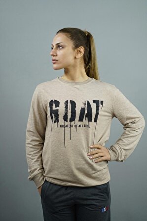 G.O.A.T. Baskılı Kadın Sweatshirt