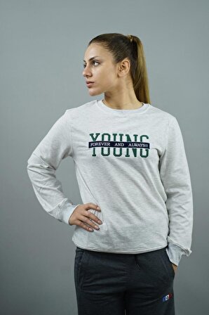 Young Nakışlı Kadın Sweatshirt