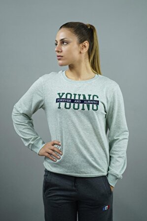 Young Nakışlı Kadın Sweatshirt