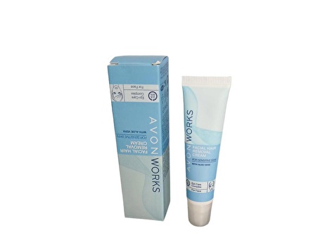 Avon Works Facial Hair Removal Cream For Sensitive Skin With Aloe Vera