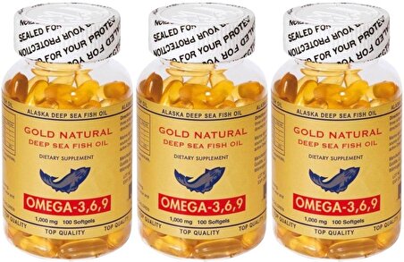 Gold Natural Balık Yağı Omega 3-6-9 1000 Mg 3x100 Softgel
