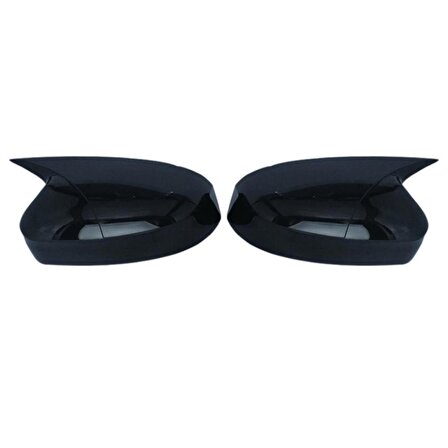 Bmw 3 Seri E90 Makyajlı Kasa Piano Black Yarasa Ayna Kapağı