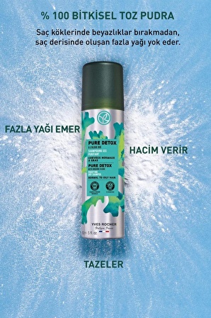 YVES ROCHER Arındırıcı (PURE DETOX) Kuru Şampuan - Tuzsuz & Vegan-150 ml