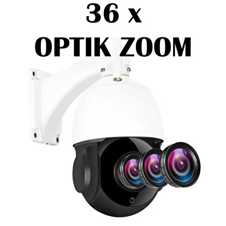 YS-36 Çelik Kasa 36x Optik Zoomlu 5mp Ultra HD Kablosuz Wifi Ev Ofis Şirket Fabrika Güvenlik Kamerası