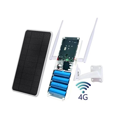 Güneş panelli 4G Sim Kart ile birden çok güvenlik kamerasına internet sağlayan router