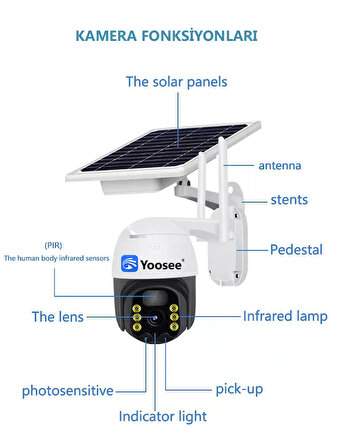Yoosee 4 Megapiksel 1920x1080 Güvenlik Kamerası