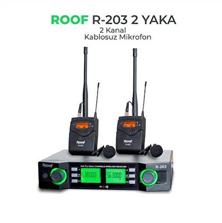 ROOF R-203 UHF TELSİZ 2 YAKA MİKROFON