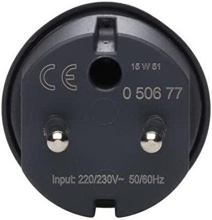 Legrand 50677 80837 LED Schuko Gece Lambası Adaptörü Siyah, 0,06 W, 240 V