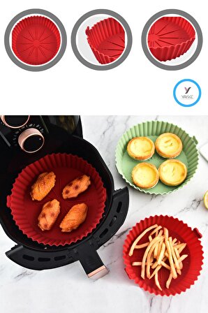 Yayke Silikon Pişirme Kap & Air Fryer Hava Fritözü Pişirme Kabı & Tüm Fritözlere Uyumlu