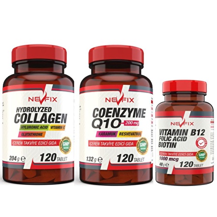 Kolajen 120 Tablet Coenzyme 120 Tablet Vitamin B12 120 Tablet