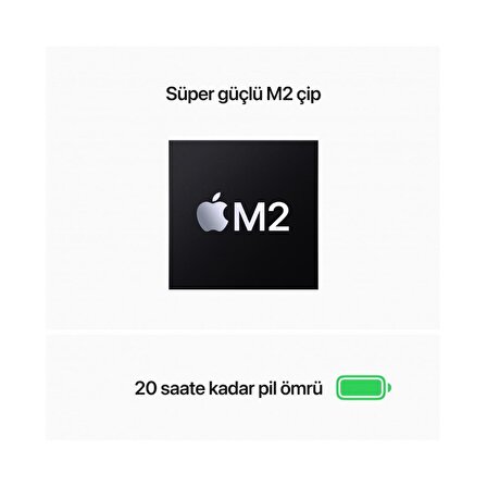 MacBook Pro 13 inç Apple M2 Çip 8 Çekirdek CPU 10 Çekirdek GPU 16GB Bellek 256GB macOS Taşınabilir Bilgisayar Uzay Grisi GRG290