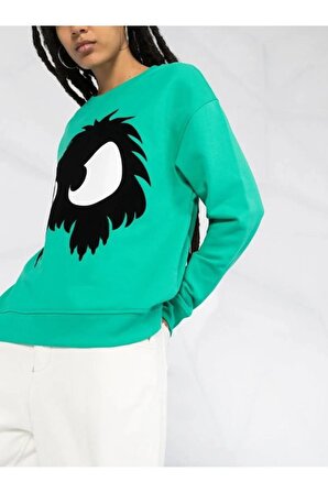 McQueen Flocked Monster Sweatshirt