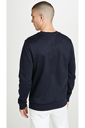 Unisex Lacivert Logo Pullover Sweatshirt