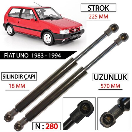 Fiat Uno Bagaj Amortisörü Sağ Sol Takım 1983 - 1994