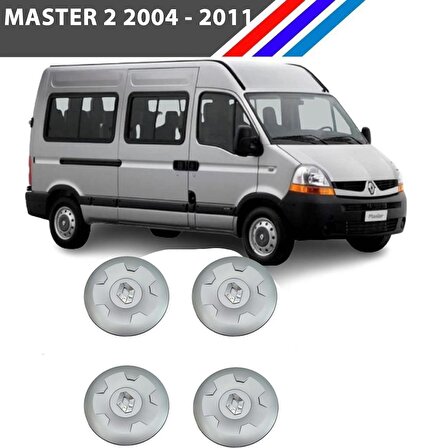 Renault Master 2 Jant Göbeği 4 Adetli Takım Gri Boyalı 2004-2011