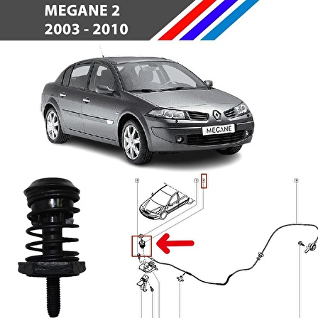 Megane 2 Kaput Kilit Karşılığı Yayı 2003 - 2010 8200273585