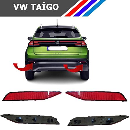 Otozet - VW Taigo Arka Tampon Reflektörü Sol ve Sağ Takım 2G7945106B