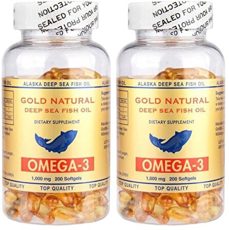 Gold Natural Omega 3 1000 Mg Balık Yağı 2x200 Softgel