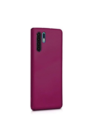 Huawei P30 Pro Kılıf Premier Silikon Esnek Arka Koruma Mürdüm