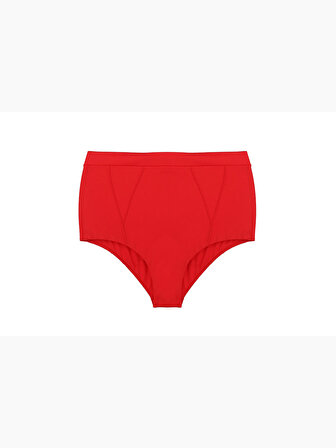 Kırmızı Süper Yüksek Bel Bikini Altı