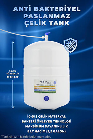 80 GPD AquaFlo Membranlı Metal Tanklı Kapalı Kasa Su Arıtma Cihazı (DNP5-M-A)