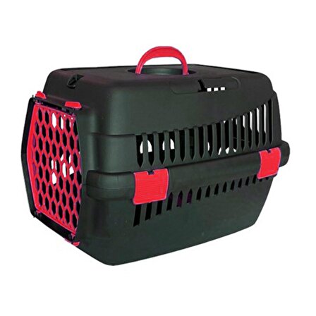 Pet Style Kedi Köpek Taşıma Çantası 44 x 28 x 36 cm (Siyah Kırmızı)