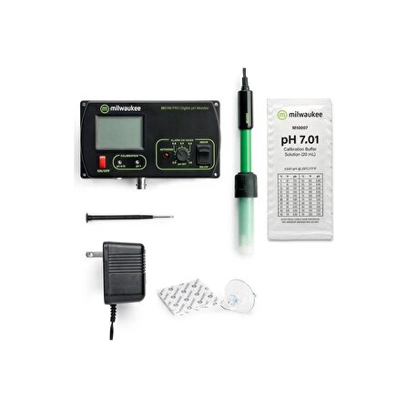 MC110 Pro Ph Kontrol Cihazı - Ph Metre Monitör - LCD Ekran ve Alarmlı