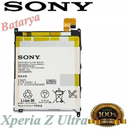 Sony Xperia Z Ultra Batarya Sony Xperia C6835 XL39H Uyumlu Yedek Batarya