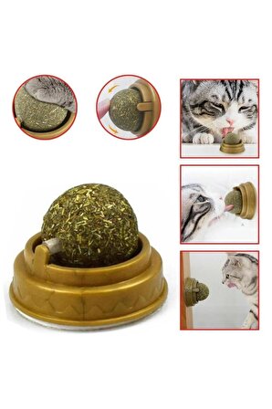 Doğal Catnipli Yenilebilir Kedi Nanesi Otu Oyun Topu Oyuncağı Kedi Yalama Topu