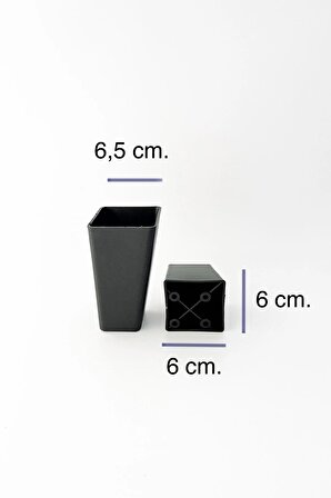 Plastik Köşeli Konik Mobilya & Koltuk Ayağı Mat Siyah 14cm. (4 Adet)