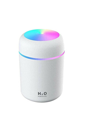 H2o Humidifier 300 Ml Işıklı Hava Nemlendirici Buhar Makinesi Ve Aroma Difüzörü