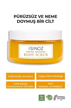 Sinoz Body Scrub Besleyici Arındırıcı Nemlendirici Vücut Peelingi 300 gr