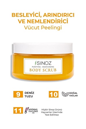 Sinoz Body Scrub Besleyici Arındırıcı Nemlendirici Vücut Peelingi 300 gr