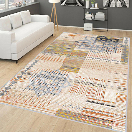 Dijital Baskı Yıkanabilir Kaymaz Taban Salon Halısı Ve Yolluk RVG0147-SM09