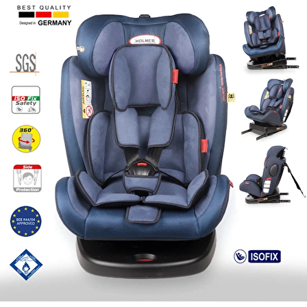 Holmer Kids Maxi Protect Areo 3D 360° Dönebilen Isofixli 0 - 36 kg Oto Koltuğu Mavi