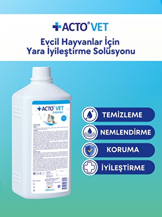 ACTO® VET SOLUTION 1 LT | Evcil Hayvanlar için Yara İyileştirme Solüsyonu