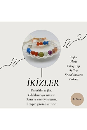 İkizler Burcu (Kadın) Doğal Taş Bileklik