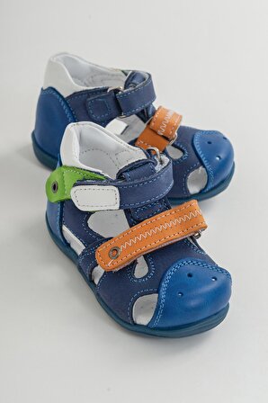 Mnpc Erkek Çocuk Kot Deri Ortopedik Destekli İlk Adım Ayakkabı