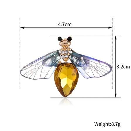 Lourenza Arı Figür Broş