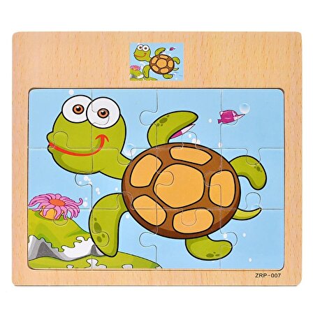 Hayal Sepeti Kaplumbağa 2+ Yaş Büyük Boy Puzzle 12 Parça