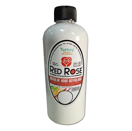Akrilik Hobi Boyası Redrose 10 Renk  varyant 500ml